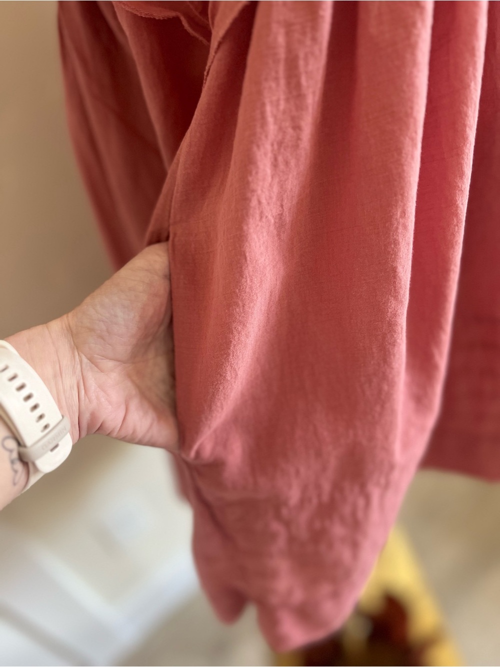 Free People Dusty Rose Ruffled Babydoll Dress🌷 - Picture 4 of 4